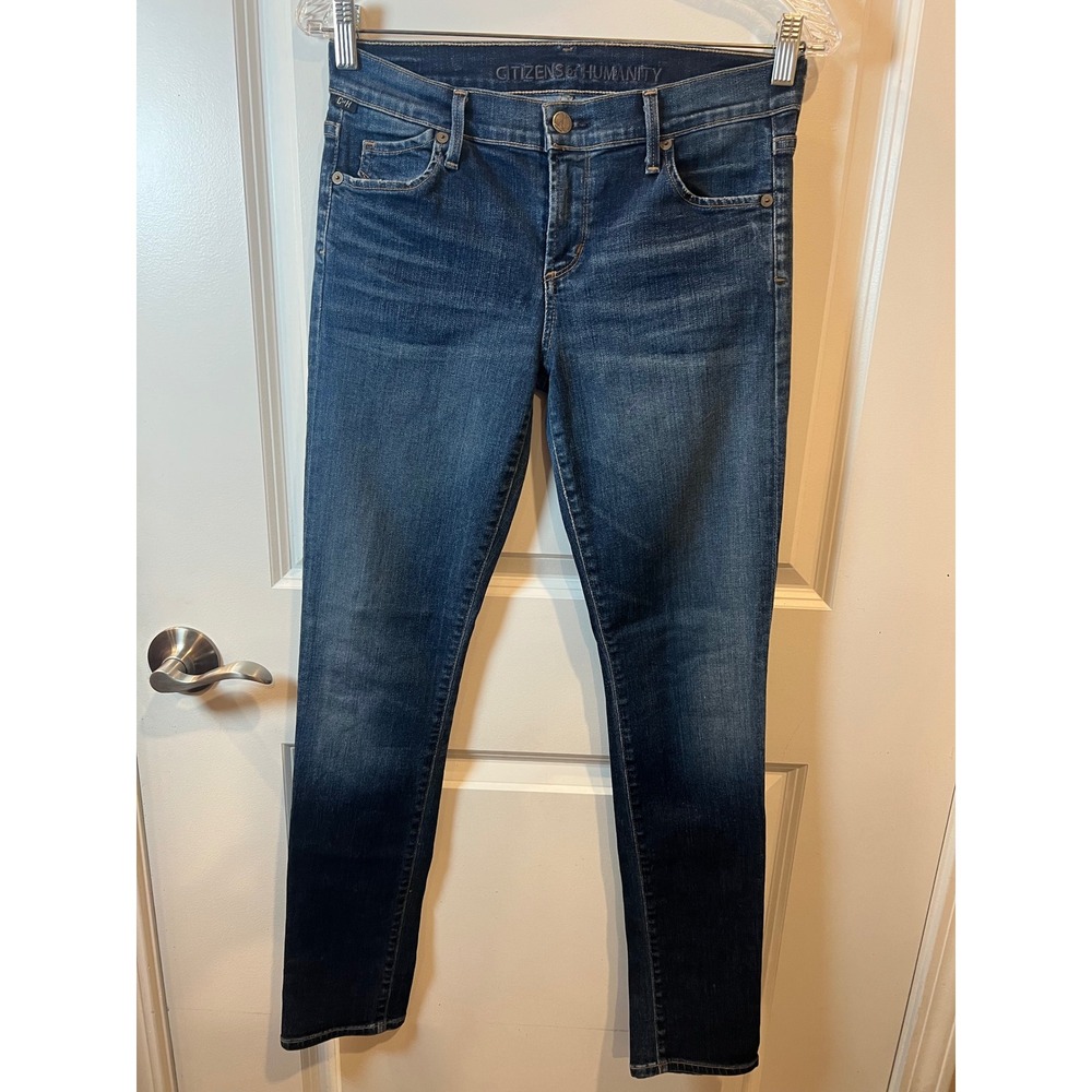 Citizens of Humanity Womens Avedon Low Rise Skinny Jeans Dark Blue 29